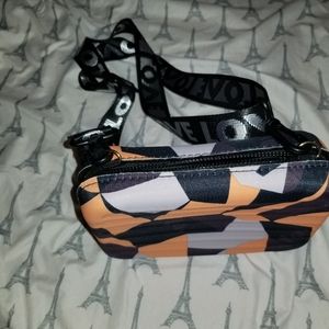 Geometric Pattern Suitcase Shaped Crossbody Bag